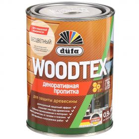 Пропитка Dufa Woodtex 0.9л Бесцветная для Дерева Алкидная с Твердым Воском в Составе / Дюфа Вудтекс.