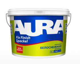 Шпатлевка AURA Fix Finish Spackel 4кг Белая, Акриловая для Внутренних Работ / Аура.