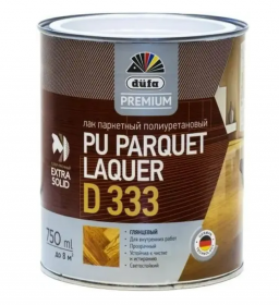 Лак Паркетный Dufa Premium PU Parquet Laquer D333 0.75л Глянцевый, Полиуретановый  / Дюфа Д334.