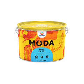Краска Фасадная Eskaro MODA Fasad Silicon 2.7л Белая, Глубокоматовая, Силиконизированная / Эскаро