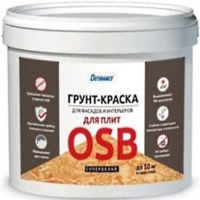 Грунт-Краска для Плит OSB Оптимист F321 10л Белая для Внутренних и Наружных Работ.