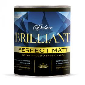 Краска Интерьерная Parade Deluxe Brilliant Perfect Matt 9л Акриловая, Белая, Матовая.