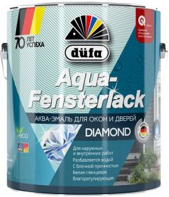 Аква-Эмаль для Окон и Дверей Dufa Aqua-Fensterlack 0.75л без Запаха, Белая, Глянцевая / Дюфа Аква Фенстерлак.