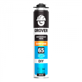 Пена Монтажная Grover DIY65 0,75 л Профессиональная, Всесезонная / Гровер.