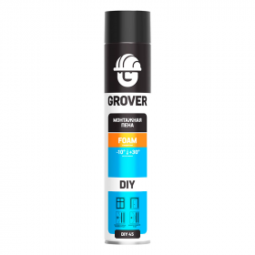 Пена Монтажная Grover DIY45 0,75 л Стандартная, Всесезонная / Гровер.