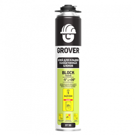 Клей Полиуретановый Grover PU ST 50 0.75л Бежевый, для Кладки Газобетонных Блоков / Гровер.