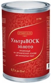 Ультравоск Золото Optimist-Elite D750 0.7л Лессирующий, Перламутровый на Органической Основе для Интерьерных Работ / Оптимист Элит Д750.