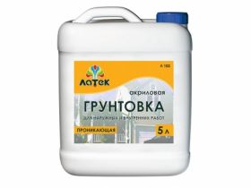 Латек Л102 Грунтовка Акриловая для Наружных и Внутренних Работ Проникающая 50л / Latek.