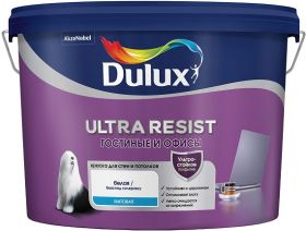 Краска Гостиные и Офисы Dulux Ultra Resist 2.5л для Стен Износостойкая BW, Белая / Дюлакс.