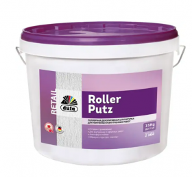 Декоративная Штукатурка Короед 15кг Dufa Retail Roller Putz Белая, Роллерная, Зерно 2мм / Дюфа Ритейл Роллер Путз.