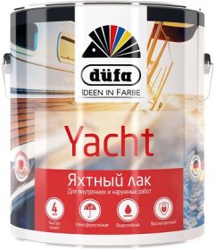 Лак Яхтный Dufa Retail Yacht 0.75л Полуматовый для Внутренних и Наружных Работ / Дюфа Яхт.