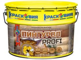 Защитно-Декоративное Покрытие Красковия Пинтурол Profi 8кг Полуглянцевый, Атмосферостойкий с Натуральным Маслом и Воском.