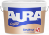 Краска Структурная Aura Dekor Struktur 10л для Фасадов и Интерьеров, Белая, Рельефная / Аура.