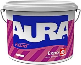 Краска Фасадная Aura Fasad Expo 4.5л Матовая, Водно-Дисперсионная, Укрывистая / Аура.