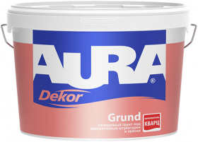 Грунт Кварцевый Aura Dekor Grund 14кг Белый, Колеруемый под Декоративные Штукатурки и Краски / Аура.*