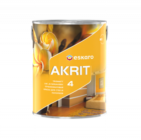 Краска 9.5л Eskaro Akrit 4 Глубокоматовая для Стен и Потолков.