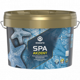 Краска Eskaro 2.7л Akzent SPA Полуглянцевая для Помещений с Постоянной Влажностью.