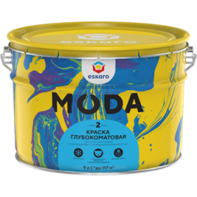 Краска 0.9л Eskaro Moda 2 Глубокоматовая для Стен и Потолков.