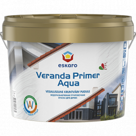 Грунтовочная Краска 2.7л Eskaro Veranda Primer Aqua Матовая для Древесины.
