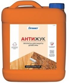 Пропитка Оптимист С415 Антижук 10л для Защиты Древесины для Наружных и Внутренних Работ.