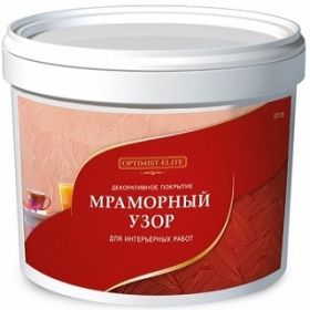 Декоративная Штукатурка 15кг Optimist-Elite D728 Мраморный Узор  с Эффектом «Необработанного Мрамора» / Оптимист Элит.