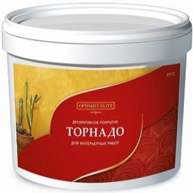 Декоративное Покрытие Optimist-Elite Торнадо D722 15кг Белое, с Эффектом Перламутрового Песка / Оптимист Элит.