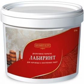 Декоративное Штукатурка Optimist-Elite Лабиринт D706 7кг от Имитации Обоев, Ткани, Кожи Старины до Ярко Выраженного Рельефа.