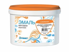 Оптимист E310 Эмаль Матовая Супербелая для Наружных и Внутренних Работ 1кг.