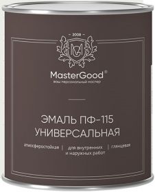 Эмаль ПФ 115 Универсальная Master Good 0.9кг Белый, Алкидная / Мастер Гуд.