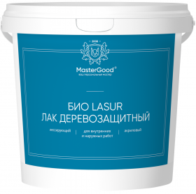 Био Lasur Лак Лессирующий Деревозащитный Master Good 9л Груша, Акриловый / Мастер Гуд.