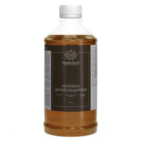 Морилка Деревозащитная Master Good 0.5л Эбеновое Дерево, Водная / Мастер Гуд.