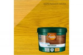 Пропитка Универсальная Pinotex Universal 2 в 1 9л Карельская Сосна Полуматовая на Водной Основе для Защиты Древесины до 7 Лет / Пинотекс Универсал.