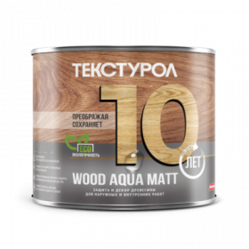 Защиты и Декор Древесины Текстурол Wood Aqua Matt 10л Тик, Акриловая, Матовая для Внутренних и Наружных Работ.