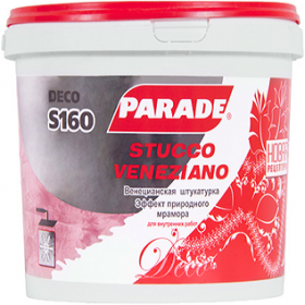Декоративная Штукатурка Венецианская 7кг Parade Deco Stucco Veneziano S160 с Эффектом «Природного Мрамора» / Парад.