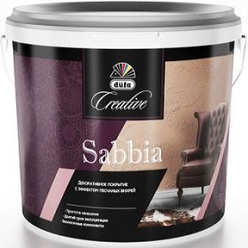 Декоративное Покрытие Dufa Creative Sabbia 5кг Серебряное с Эффектом Песчаных Вихрей / Дюфа Саббия