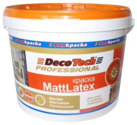 Краска Интерьерная Финкраска DecoTech Mattlatex 3л Белая, Матовая, Латексная для Сухих и Влажных Помещений / Декотек Профессионал.