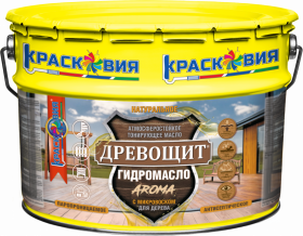 Масло с Микровоском Красковия Древощит Гидромасло «Aroma» 10л Бесцветный, Атмосферостойкое для Декоративной Отделки Древесины.