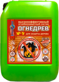 Огнебиозащитный Состав Красковия Огнедрев 5кг для Дерева Розовый, Высокоэффективный.