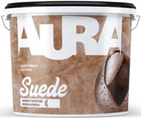 Декоративная Штукатурка Aura Dekor Suede 1кг Матовая с Эффектом Замши, Потертой Кожи, Нубука / Аура.