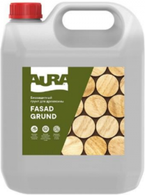 Грунт Биозащитный для Древесины Aura Fasad Grund 1л Бесцветный от Грибковых Заражений, Гнили, Плесени / Аура.