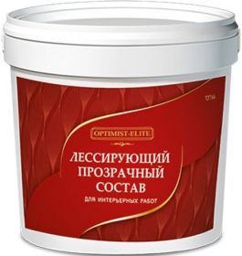 Лак Лессирующий Optimist-Elite D746 3кг Прозрачный, Колеруемый для Придания Цвета Декоративным Рельефным Покрытиям.
