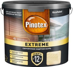 Лазурь для Дерева Pinotex Extreme 2.5л Палисандр, Полуматовая, Cверхпрочная на Гибридной Основе для Наружных Работ / Пинотекс Экстрим.