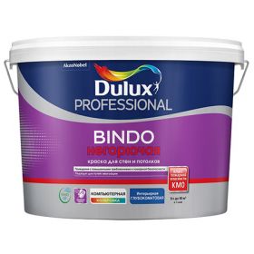 Краска для Стен и Потолков Dulux Bindo Prof 9л Негорючая / Дюлакс Биндо Проф Негорючая.