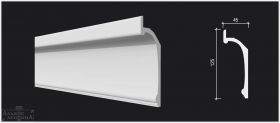 Карниз Decor-Dizayn DD518 Белая Лепнина Д2000хВ125хТ45 / Декор Дизайн.