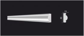 Молдинг Decor-Dizayn DD157 A Белая Лепнина Д2000хВ30хТ13 / Декор Дизайн.