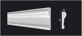 Молдинг Decor-Dizayn DD147 A Белая Лепнина Д2000хВ84хТ26 / Декор Дизайн.