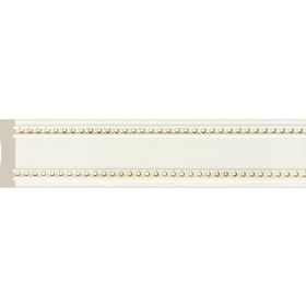Багет Cosca Бордюр 40, Белый с Золотом, W1040/WG2 / Коска.