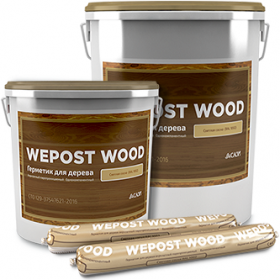 Герметик Акриловый Wepost Wood 7кг Беленый Бук Однокомпонентный для Деревянного Домостроения.
