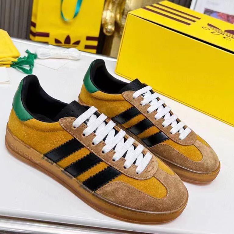 Кроссовки Adidas Gucci Gazellle рыжие