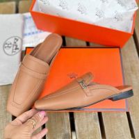 Мюли HERMES Premium коричневые